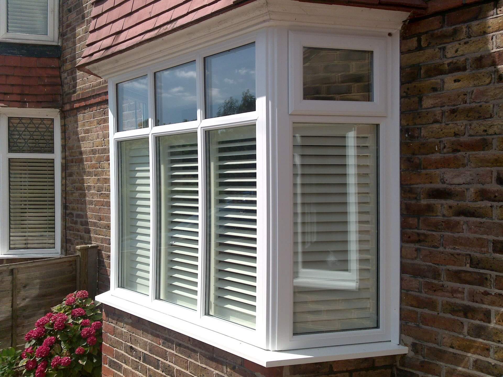 bay window with shutters