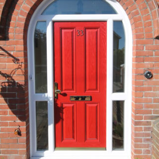 red-entrance-door