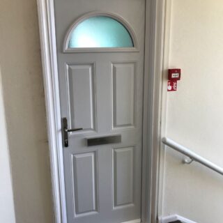 White Composite Fire Door External