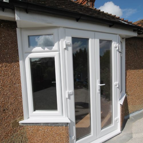 French doors with sidelights