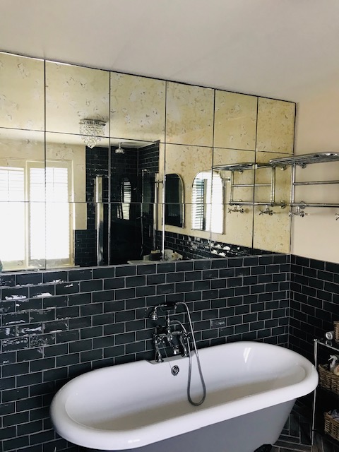 Wall Mirrors Bathroom, Smoked Glass Mirror Wall Tiles