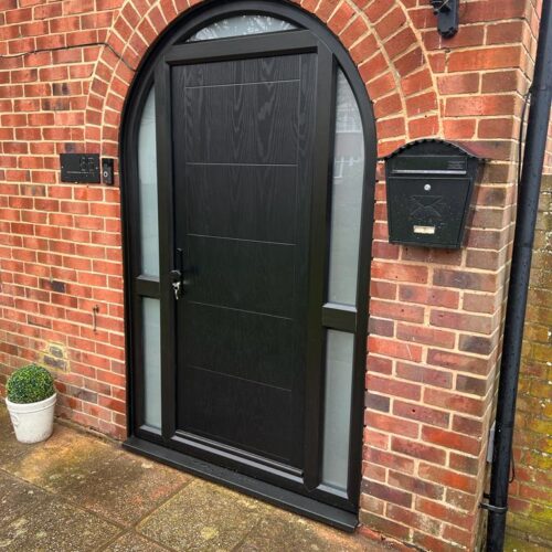 Black Shaped Composite Door 1